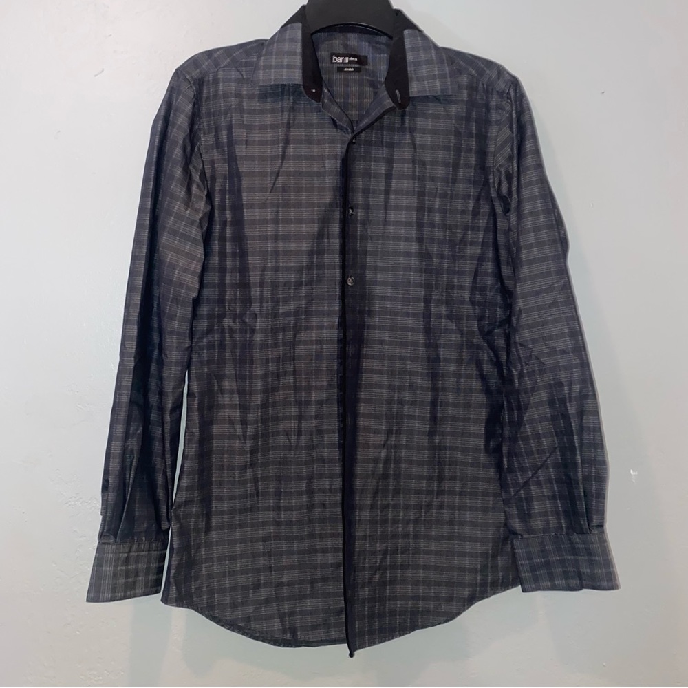 Bar 111 Slim Fit Mens Stretch Button Up Top